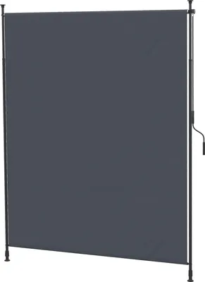Obrázek produktu pro Vertikální markýza 200 x 292 cm, vertikálně výsuvná s nastavitelnou sluneční ochranou z šedého hliníku pro terasy a balkony