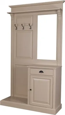 Produktbild von Casa Padrino Garderoben Schrank mit Spiegel und Schrankfach - Landhaus Stil Garderobe