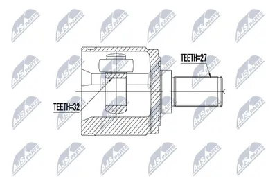 Produktbild von NTY Gelenksatz Antriebswelle Vorne Links Getriebeseitig für HONDA Accord VI Limousine (CK, CG, CH, CF8) NPW-HD-046