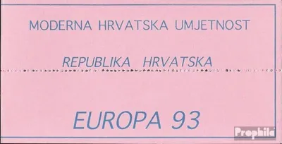 Produktbild von Briefmarken Kroatien 1993 Mi 240-242MH (kompl.Ausg.) Markenheftchen postfrisch Zeitgenössische Kunst
