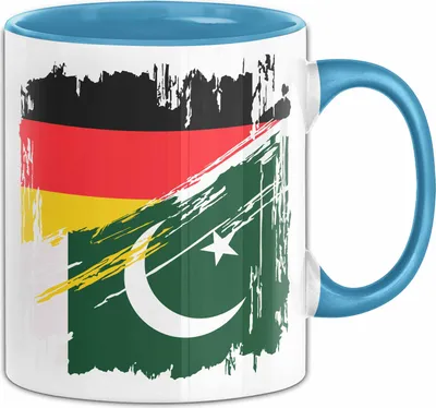 Produktbild von Pakistan Deutschland Flagge Halb Deutscher Halb Pakistaner Fußball Germany 2024 Europa Pakistan (Blau)