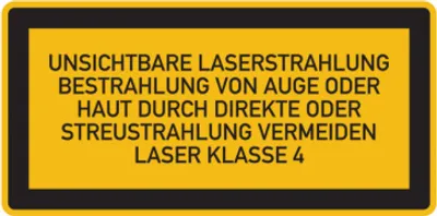 Produktbild von Dreifke® Hinweisschild, Laser Klasse 4, unsichtbare Strahlung | Folie selbstk...