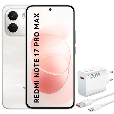 Immagine prodotto di Smartphone Xiaomi Redmi Note 17 Pro Max 5G, 8GB di RAM, 512GB di memoria, colore Cloud Blush, con caricabatterie da 120W