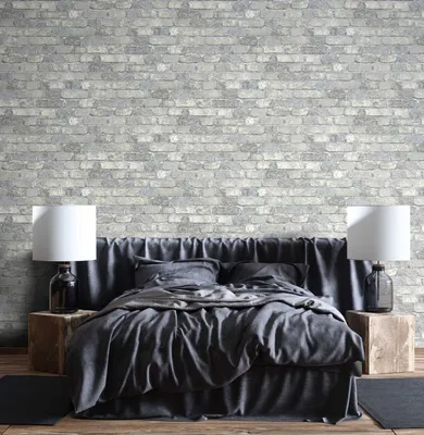 Produktbild von NEWROOM Tapete Grau Vliestapete Mauer - Ziegelstein Modern Modern Array Stein Backstein Loft Mauerwerk