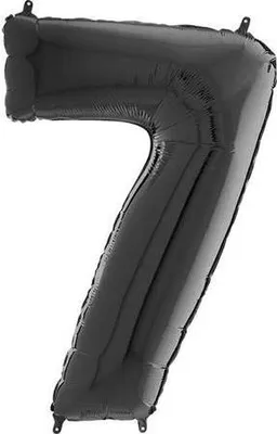 Obrázek produktu pro Nafukovací balónek číslo 7 černý 66cm