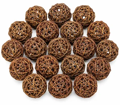 Produktbild von Brunch Ball Natur 6 cm 20 Stück Rankenkugeln Dekokugeln Weidenkugeln Basteln