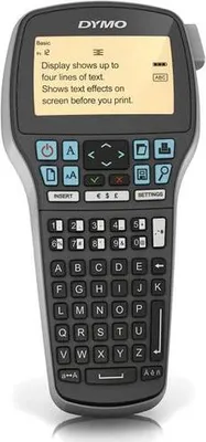 Zdjęcie produktu dla DYMO LabelManager 420P zestaw z wysokowydajną | ładowaną | przenośną drukarką etykiet | z klawiaturą ABC | 4 rolkami etykiet D1 i walizką, Czarny, Szary