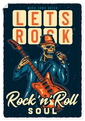 Produktbild von ARTland Poster Let's rock Größe: 50x70 cm