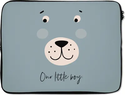Produktbild von MuchoWow® Laptop Hülle 17 Zoll Laptoptasche Zitate - Sprichwörter - Kinder - Unser kleiner Junge - Kinder - Baby - Kleiner Junge - Zipper - Schutzabdeckung