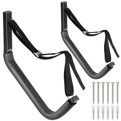 Immagine prodotto di Supporto a parete per kayak - Ganci per canoe - Ganci per tavole da paddleboard - Capacità massima di carico: 68 kg - Sistema di stoccaggio: 54 cm x 50 cm - Gancio per kayak