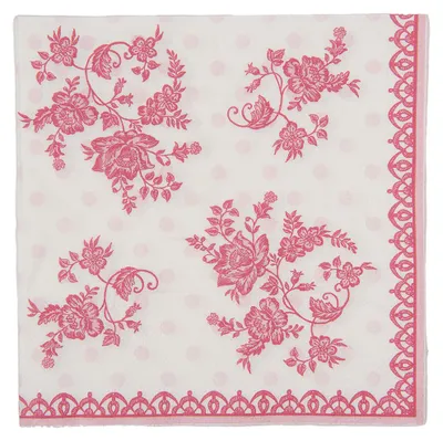 Produktbild von Clayre & Eef Servietten Papier 20er Set 33x33 cm Weiß Papier