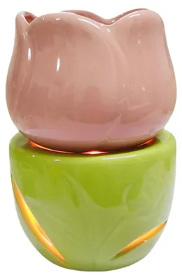 Duftlampe Keramik 180 ml mit Teelicht, Aromaölbrenner, Rosa
