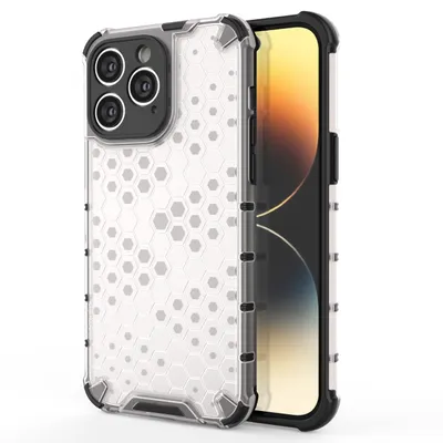 Obrázek produktu pro Hurtel Honeycomb, Tvrdé pouzdro, Apple, iPhone 14 Pro, 15,5 cm (6.1"), Průhledná
