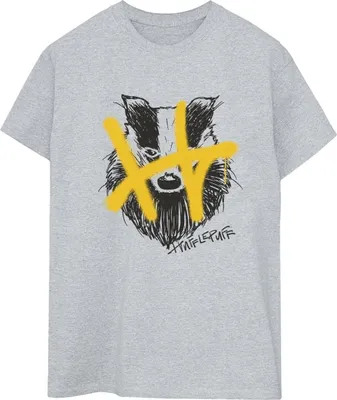 Produktbild von Harry Potter - "Hufflepuff" T-Shirt für Damen BI28194 (L) (Grau)