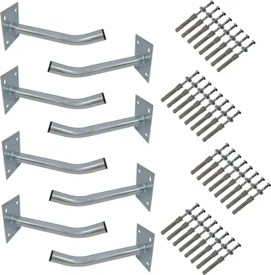Produktbild von PremiumX 8x Autoreifen Wandhalter 35cm Reifenhalter für Felgen Halterung