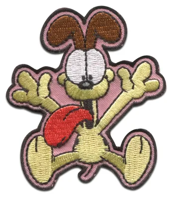 Obrázok produktu pre Comercial Mercera Garfield © Odie Comic Cat vyšívaný - nášivka, nažehľovačka, nažehľovacia nášivka, nášivka, nášivky, nažehliť, veľkosť: 6 x 6,4 cm