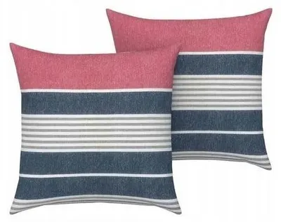 Produktbild von Livarno Home 2er-Set Kissenbezüge Gestreift Baumwolle 40x30 cm