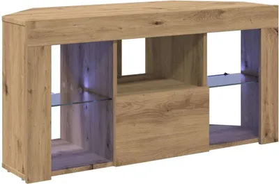 Immagine prodotto di vidaXL Mobile TV angolare a LED Artisan in rovere 100 x 40 x 50 cm Materiale ligneo