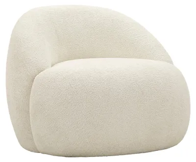 Produktbild von Nubra - Sessel, 80x56x83h cm Weiß, Bezogen mit Bouclè-Stoff