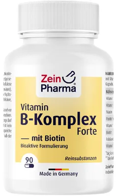 Immagine prodotto di ZeinPharma Complesso vitaminico B + Biotina Forte Capsule, 90 Capsule