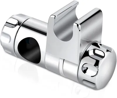 Produktbild von Handbrause Halterung, Duschbrause Duschkopf Halter Duschkopfhalterung Dusche Halter Schieber Brausehalter Stangengleiter Gleiter für Duschstange Wandstange 25 mm Duschstangen, ABS Chrome