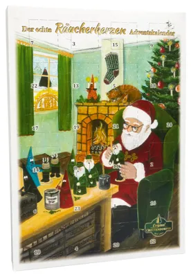Adventskalender mit 24 Räucherkerzen, Hochformat, M, Made in Germany