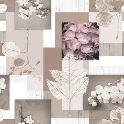 Produktbild von PVC Tischdecke Blossom taupe Wachstuch · Breite & Länge wählbar · abwaschbare Tischdecke ·  weiss Blätter Blüten , Größe:140 x 2500 cm