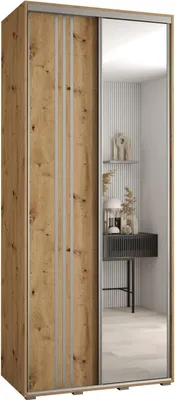 Produktbild von MEBLE KRYSPOL Davos 7 Schrank, zwei Türen - 235,2x110x60 cm - Artisan  Artisan Silber