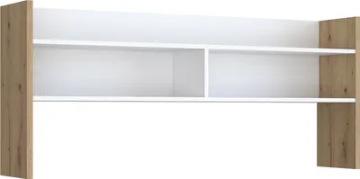 Produktbild von Schreibtischaufsatz >Modultrick< in Artisan Eiche/ Weiß - 139,6x60x25,8 (BxHxT)
