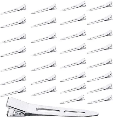 Obrázek produktu pro Stříbrné sponky do vlasů, 5,5 cm, kovové, pro ženy