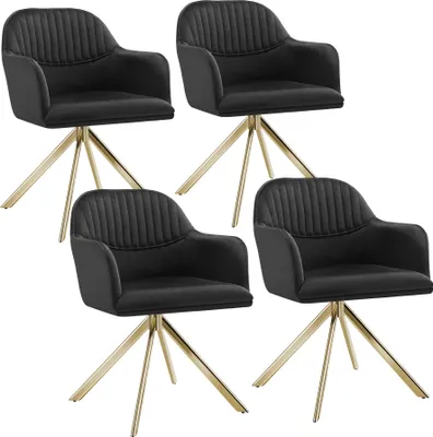 Obrázek produktu pro tectake® sametová otočná židle Lona čalouněná 56 x 59 x 81 cm