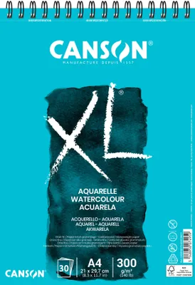 Produktbild von Canson XL Aquarelle, Kunstdruckpapierblock, 300 g/m², 30 Blätter