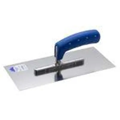Obrázok produktu pre Jung Henkelmann Glättekelle ohne Zähne Stahl rostfrei Holzgriff 280x130x0,7 mm