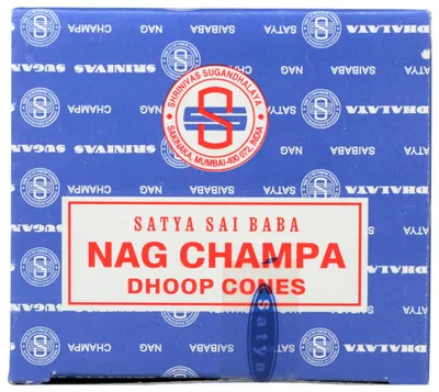 Kegelwierook Nag Champa, 12 Packungen, 144 Kegel