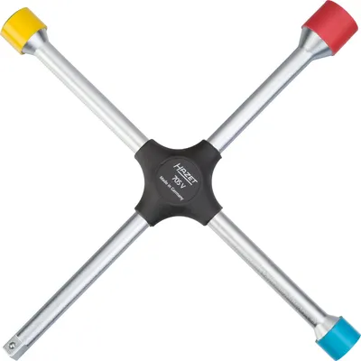 Produktbild von Kreuzschlüssel für PKW 705V, mit Schonhülsen (mit Aufnahme für Steckschlüssel)