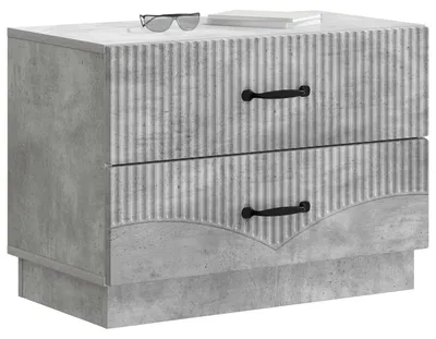 Imagen del producto de vidaXL Mesita de noche, color gris hormigón, 62 x 34,5 x 44,5 cm, material de madera