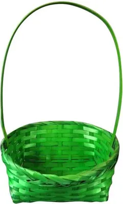 Zdjęcie produktu dla Koszyk prostokątny z pałąkiem w kolorze zielonym 22X19X35 cm
