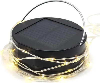Obrázok produktu pre Solárne kempingové svetlo LED vodotesné 4000 mAh čierne