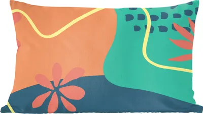 Produktbild von MuchoWow® Zierkissen Sofakissen Wohnzimmer Dekokissen 50x30 cm Sommer - Formen - Abstrakt - Wohnzimmerdekoration - Polster mit Photo