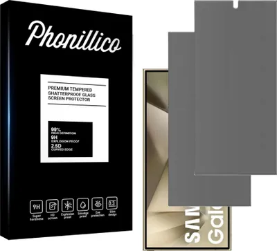 Obrázek produktu pro Tvrzené sklo Anti-Spy pro Samsung Galaxy S24 ULTRA [2 ks] Black Screen Protector Film Ochrana soukromí Anti-Scratch Glass Resistant Phonillico®