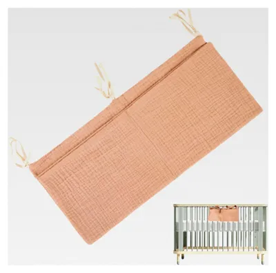 Produktbild von Aufbewahrungsorganizer für Babybett - 2 Taschen für das Kinderzimmer | Hängende Aufbewahrungstaschen für die Bettseite | Für Milchflaschen, Schnuller, Zuhause, Wohnheim, Kinderwagen und Reisen