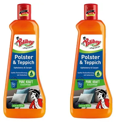 Produktbild von Poliboy Polster & Teppich Reinigungskonzentrat 2er Set - 1L Inhalt jeweils 500 ml, Reinigung & Pflege
