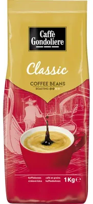 Image de Café en grains Caffe Gondolier Rosso 1000g – café aromatique et corsé