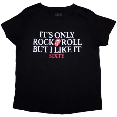 Produktbild von The Rolling Stones Sixty It's only R&R but I like it (Foiled) Black S Damen T-Shirt