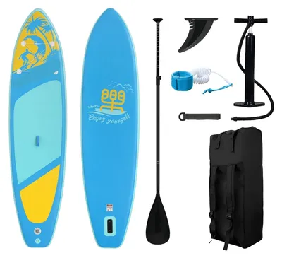 Obrázok produktu pre Nafukovacia doska na paddleboarding, svetlomodrej farby, rozmer 350x87 cm, prenosná, vhodná aj ako kajak