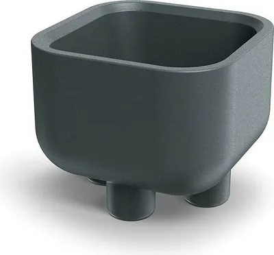 Image de Pot de fleurs avec pieds MOLTA SQUARE 48 cm - Couleur : Graphite