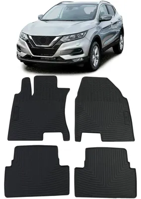 Produktbild von Fußmatten vorne/hinten für Nissan Qashqai J10 2007-2016 Premium Gummi
