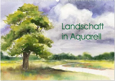 Produktbild von Landschaft in Aquarell (Wandkalender 2025 DIN A2 quer), CALVENDO Monatskalender