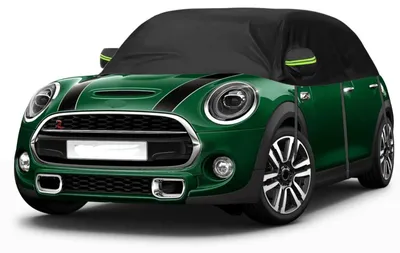 Productafbeelding van Waterdichte autodekking voor Mini Cooper 3-deurs, modeljaren 2000-2025, halfgarage, UV-bestendig, zwart