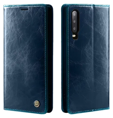 Produktbild von Handyhülle für Huawei P30 Pro Kunstleder Klapphülle Vintage Cover Hülle RFID Schutz Case Kartenfach Farbe: Blau